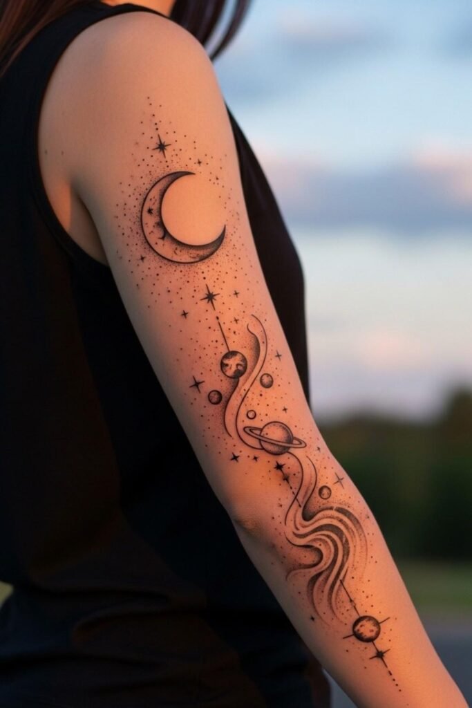 Moon and Stars Celestial Sleeve