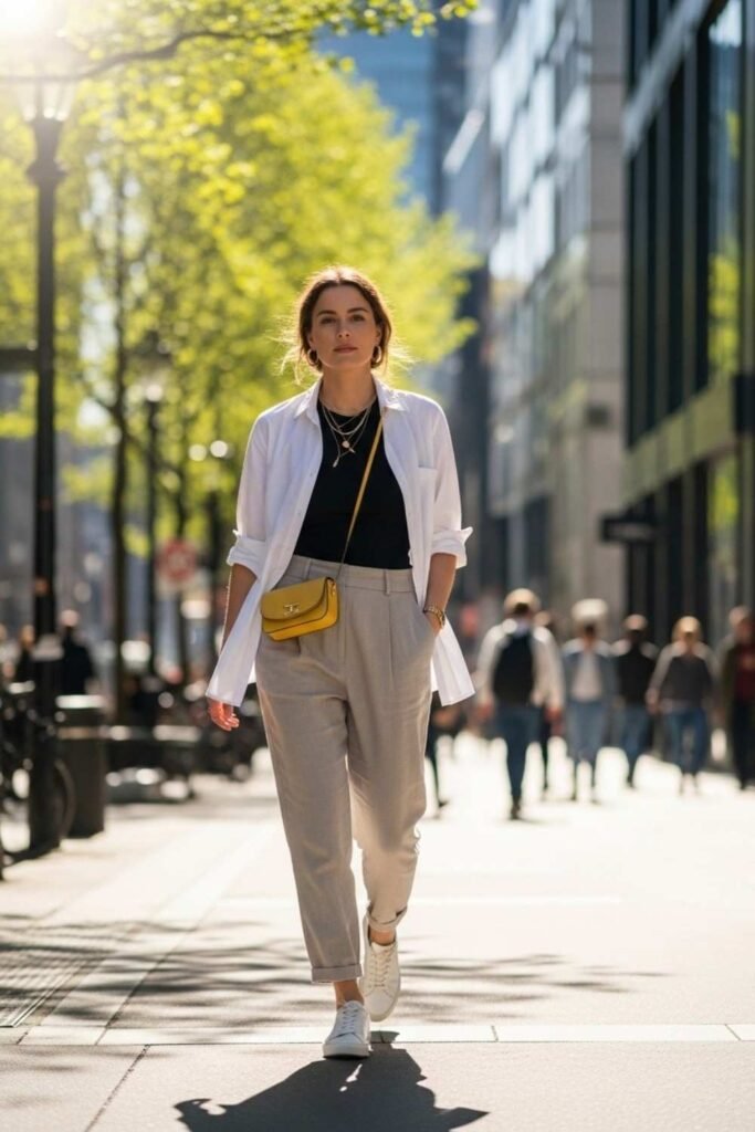 Open Shirt + Tank + Trousers