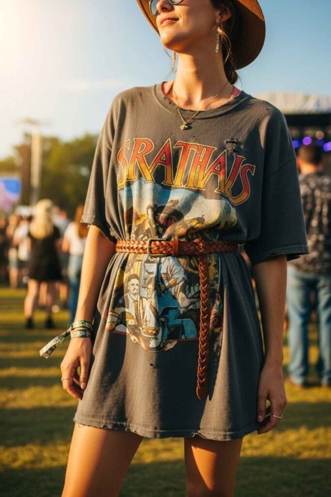 Oversized Graphic Shirt as a Dress