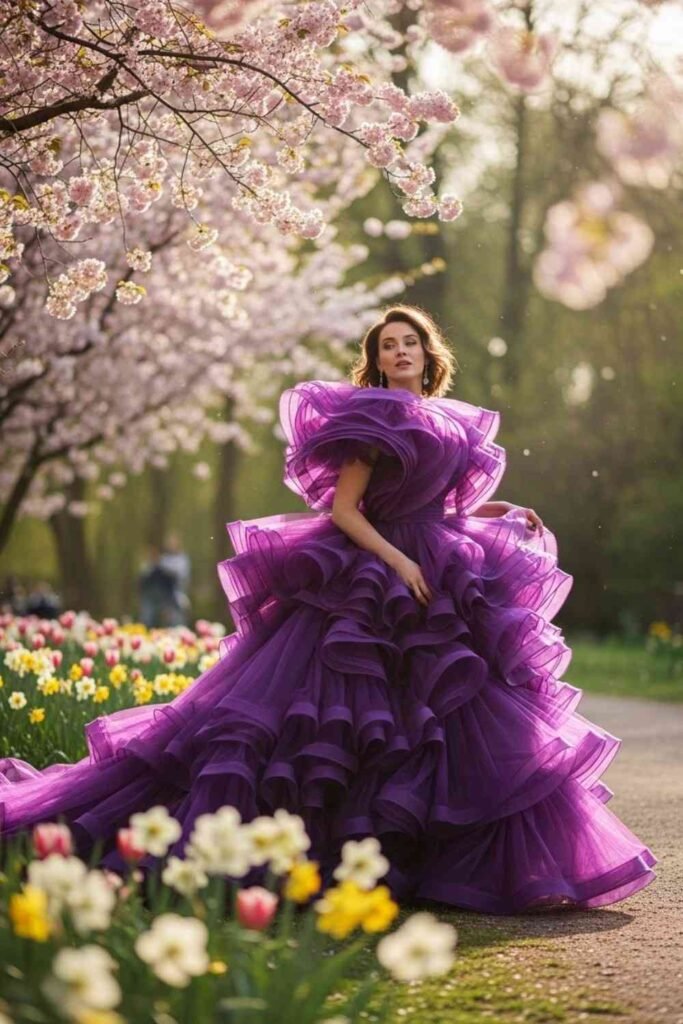 Purple Ruffle Dress