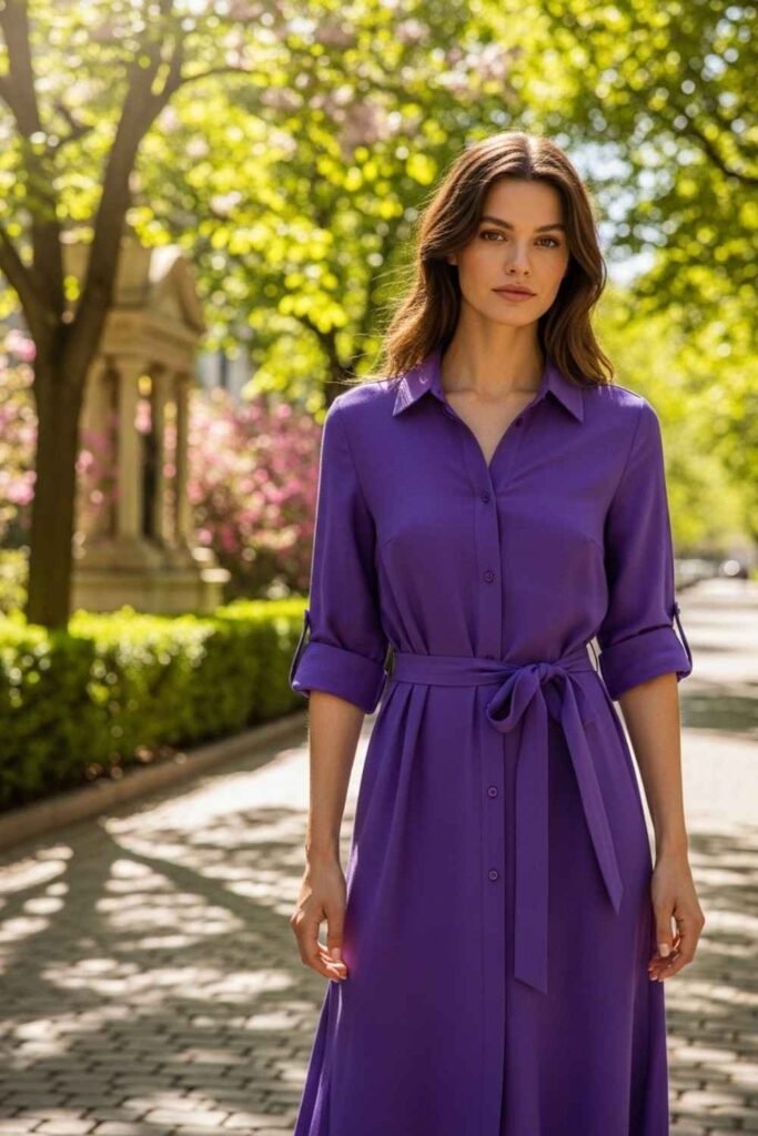Purple Shirt Dress