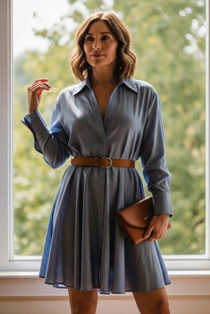 Shirt Dress with Belt