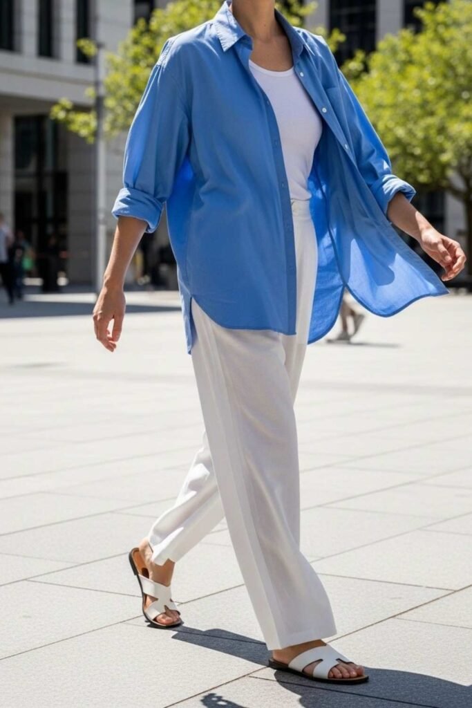 Sky Blue Relaxed Outfit