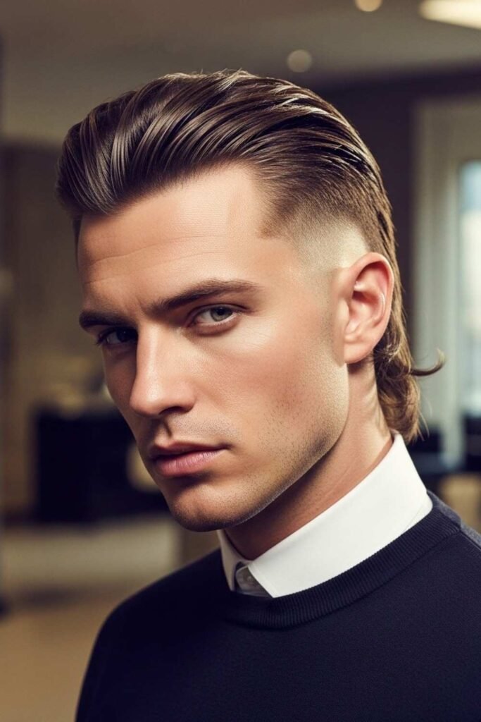 Slicked Back Mullet
