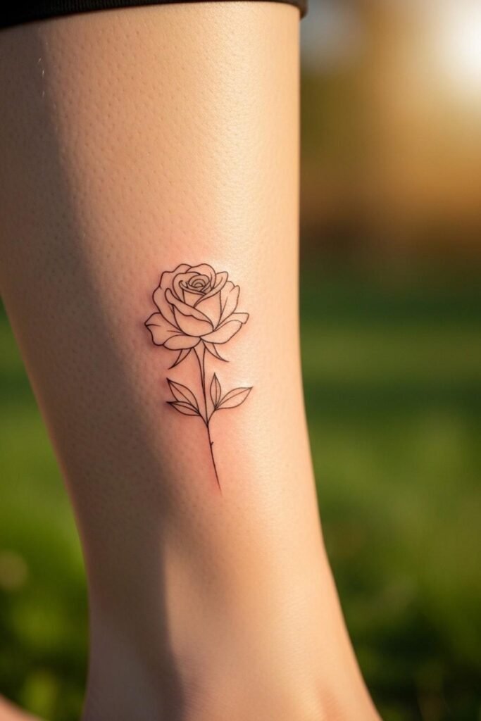 Small Rose Outline