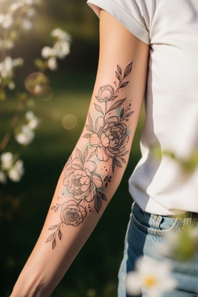 Soft Floral Garden Sleeve
