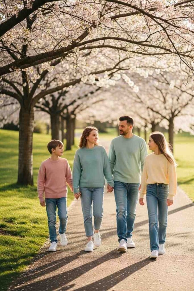 Soft Pastel Denim Look