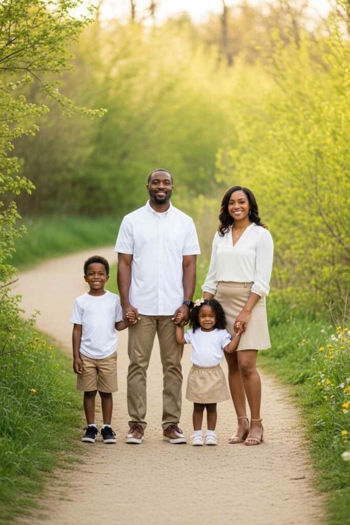 White and Khaki Outdoor Style