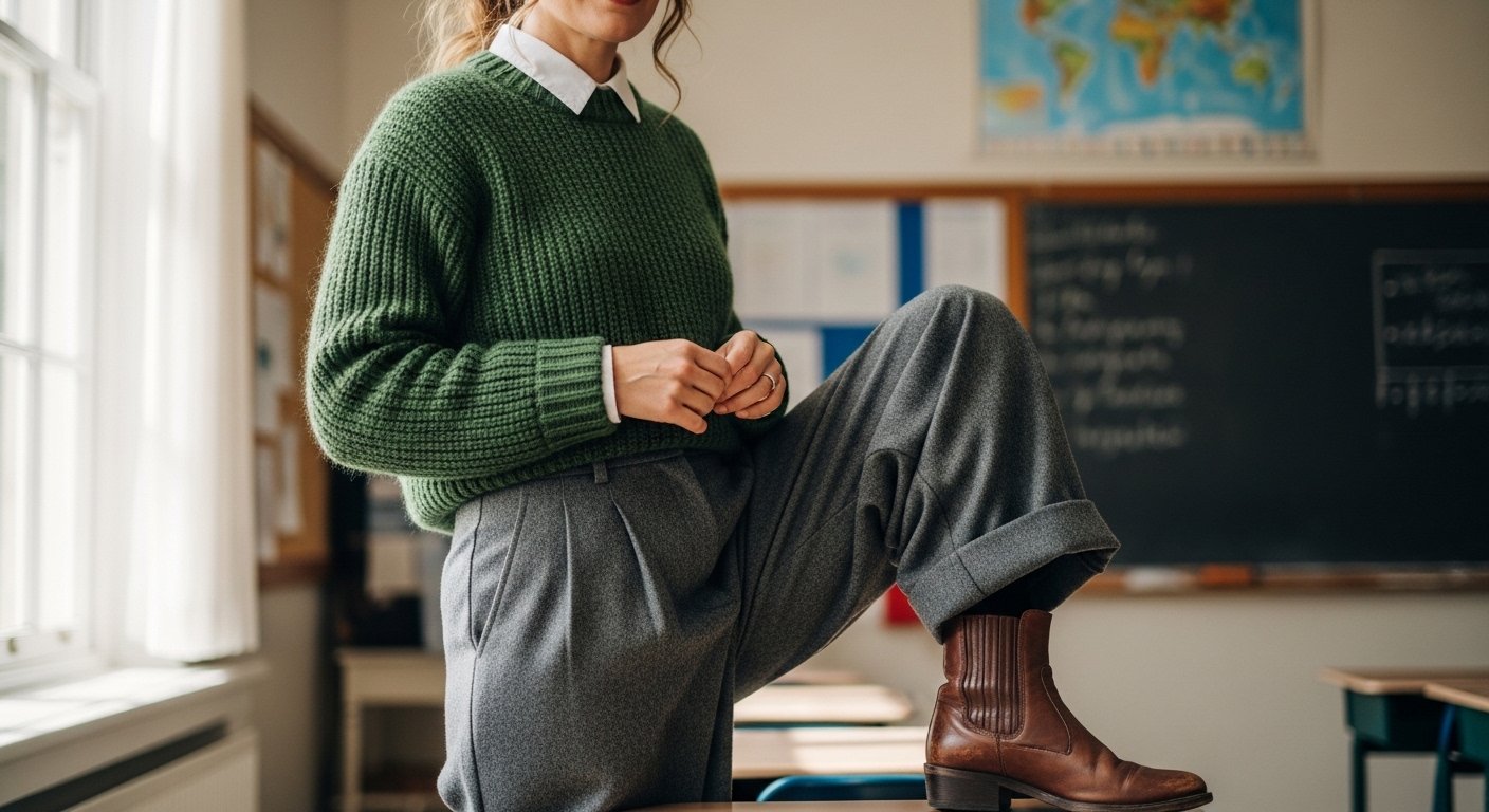 21 Cozy Casual Teacher Outfits For Winter That Beat The Chill