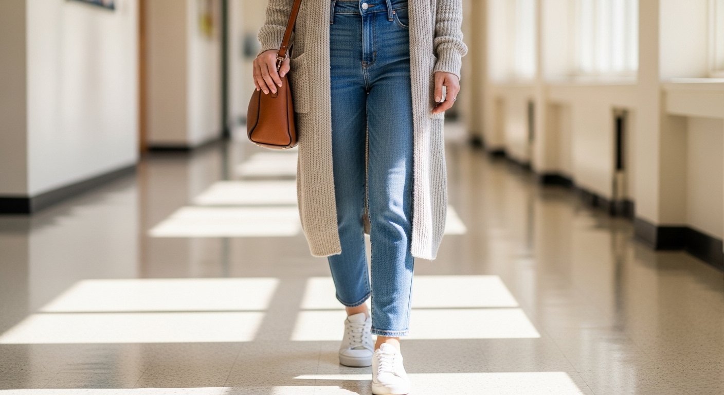 17 Trendy Casual Teacher Outfits With Sneakers
